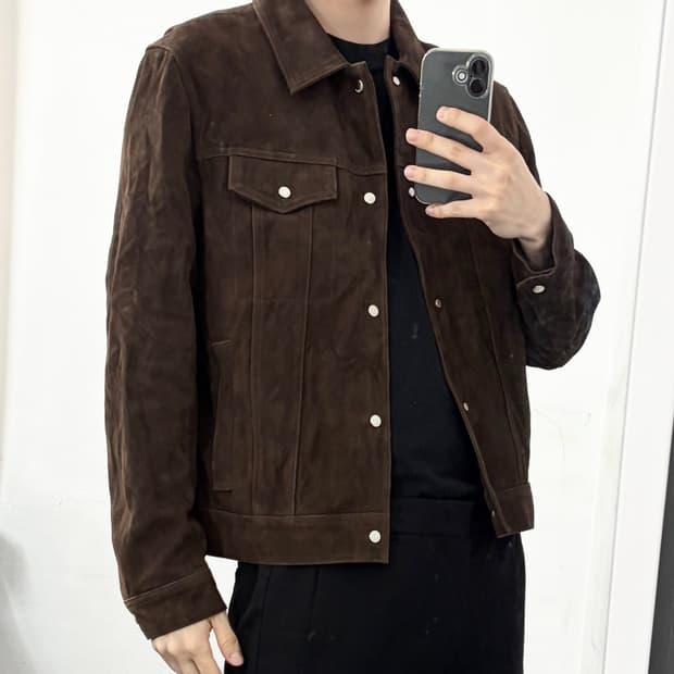 느와르 라르메스 스웨이드 트러커 자켓