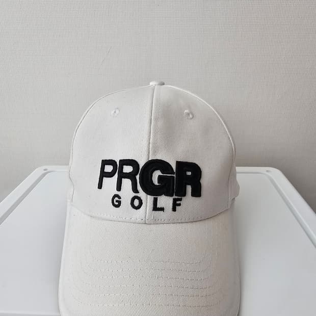 PRGR 프로기어 골프 화이트 볼캡 모자 미사용품
