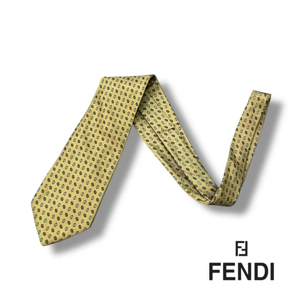  펜디 패턴 실크 넥타이 y14360