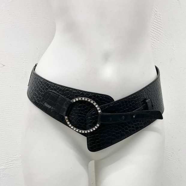 락시크 큐빅 와이드 벨트