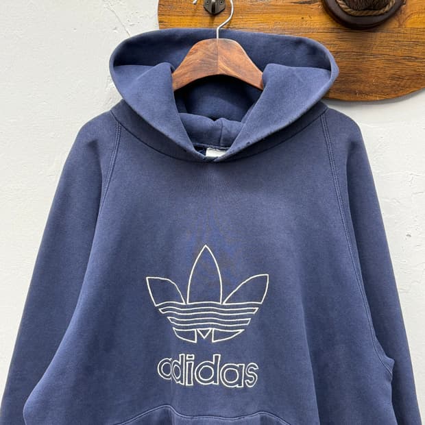 90s USA Adidas Trefoil Logo Hoodie