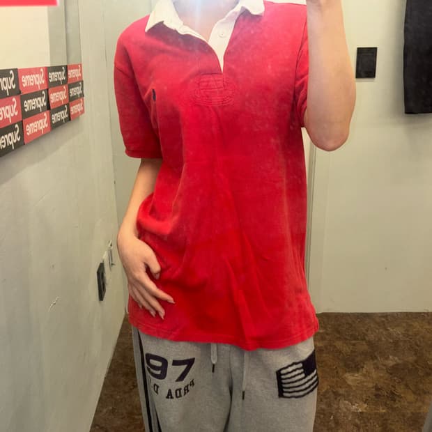 폴로랄프로렌 럭비 반팔 카라 티셔츠