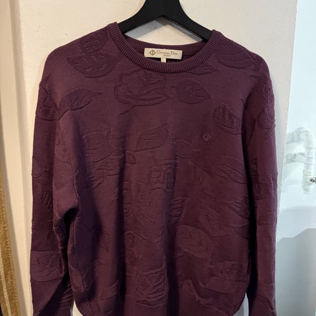 90s Christian Dior SPORTS 빈티지 자카드 니트 L 
