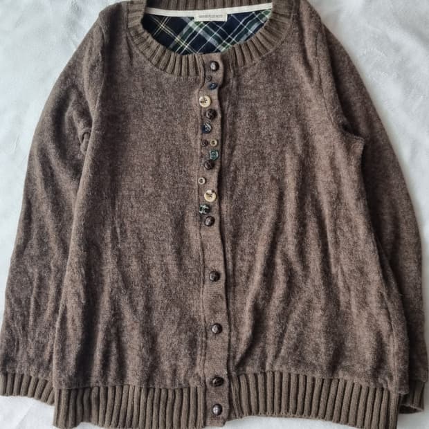 빈티지 모리걸 하구미 단추 가디건 