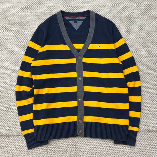 타미힐피거 스트라이프 니트가디건 r3039