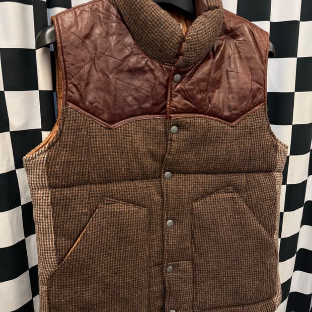 해리스 트위드 80s 요크가죽 100울 헤링 베스트 처분 