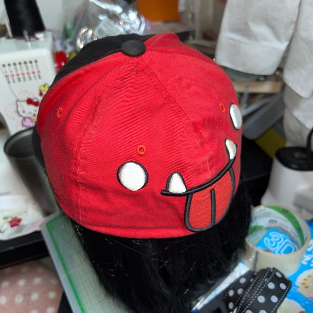 빈티지 키치 레드 캡 