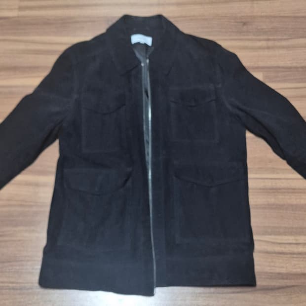 REISS 남성 블랙 스웨이드 자켓