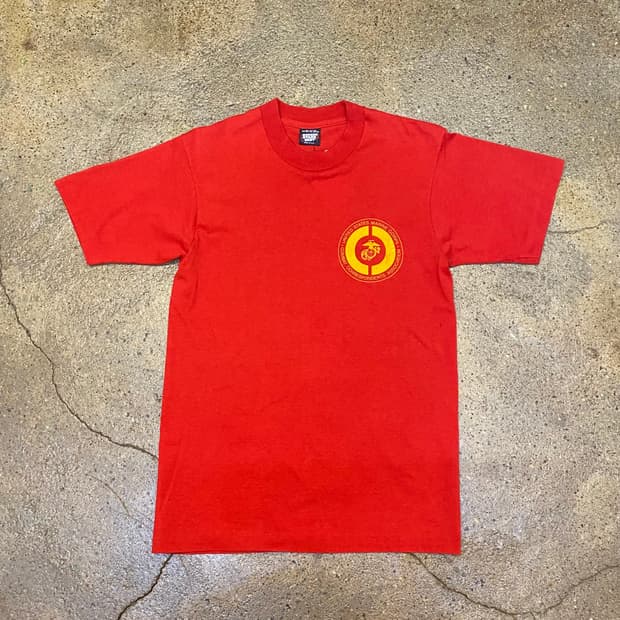 미국 빈티지 미군해병 MARINE 마린 티셔츠 반팔티 싱글스티치