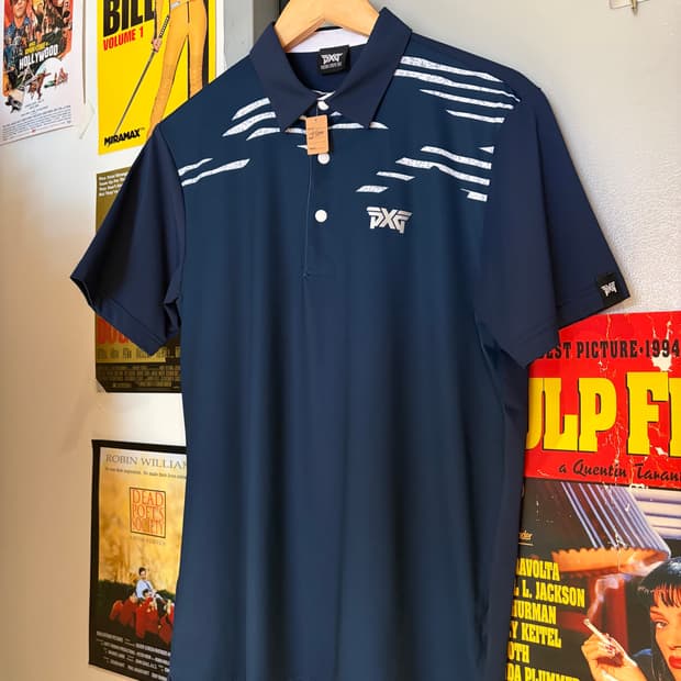 pxg 로고 기능성 카라 반팔티셔츠