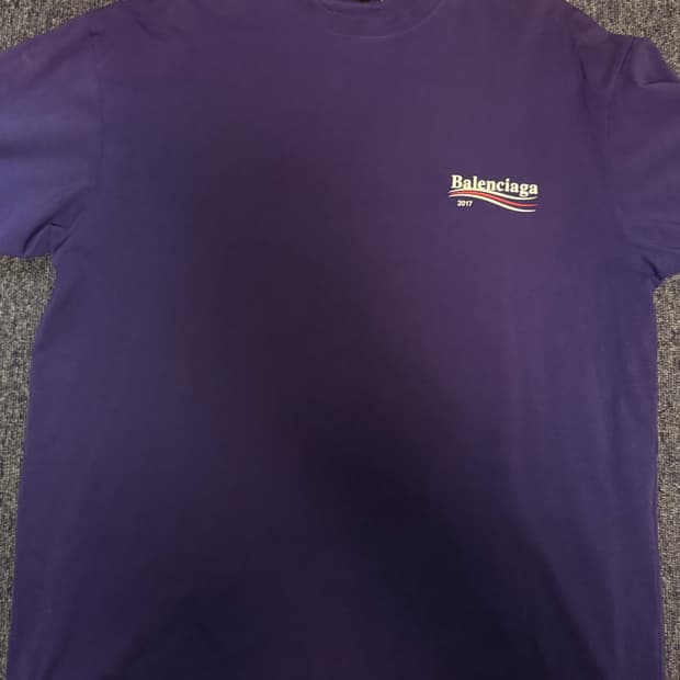 발렌시아가 100주년 기념 웨이브로고 블루 M사이즈