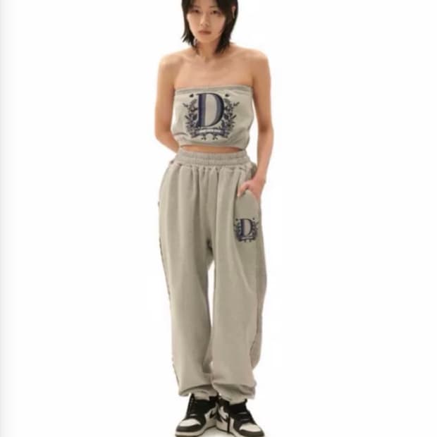 (단종) 오드원아웃 레이스 그레이 스웻팬츠