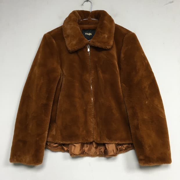 MAJE 마쥬 브라운 퍼 자켓 1