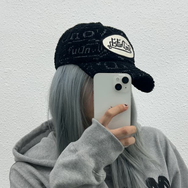 본더치 y2k 니트 블랙 캡