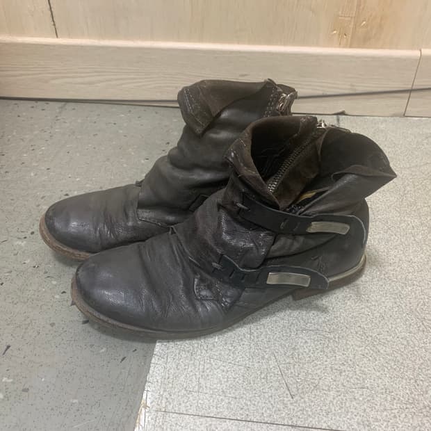 [직수입] 빈티지 레더 앵클 부츠
