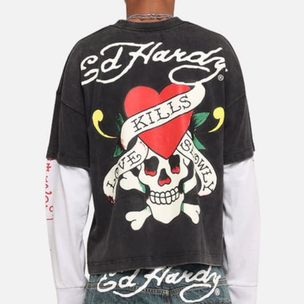 [새제품] 에드 하디 롱슬리브 긴팔티