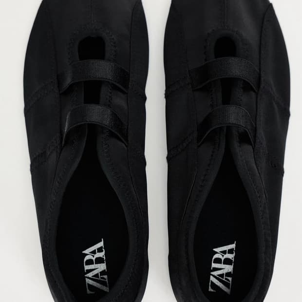 자라 새틴 스포츠 발레리나 플렛슈즈