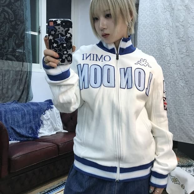 카파 빈티지 약기모 집업 자켓