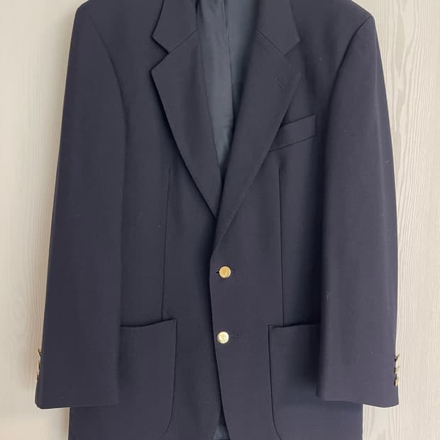 버버리 런던 영국판 네이비 금장 투버튼 블레이저100