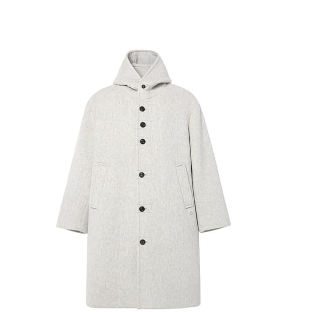 애드오프 BACK ZIPPER HOOD COAT HEATHER GREY
