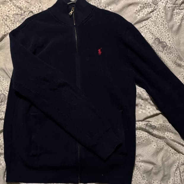 폴로 랄프로렌 네이비 니트집업 M