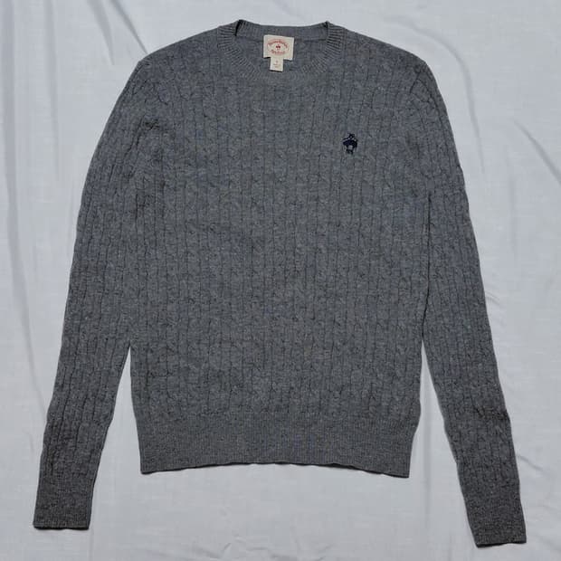 [S] 브룩스브라더스 레드플리스 램스울 케이블 니트 (무료배송)