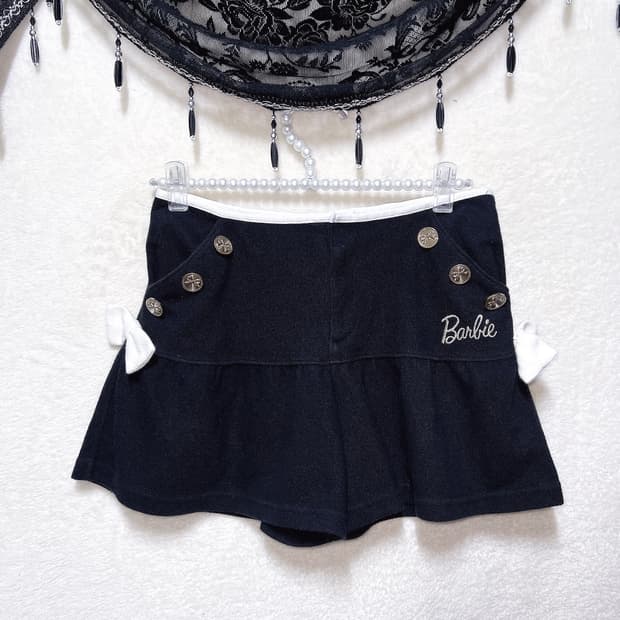 바비 로맨틱갸루 로걀 리본 핀터 히메 큐롯 숏팬츠 반바지 러블리 고스로리
