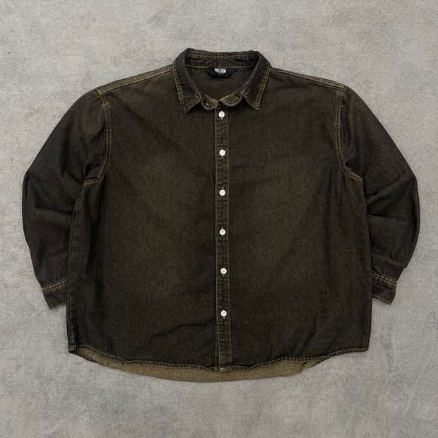 M Trillion 데님 셔츠 블랙 워싱 셔츠