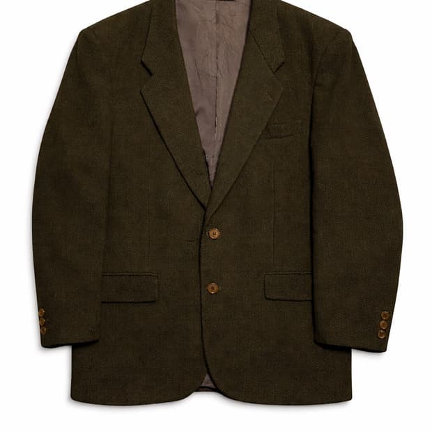 JPN 00s 일본 빈티지 폴스미스 런던 올리브 울 헤링본 블레이저 L