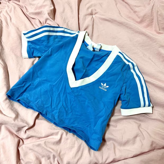 빈티지 아디다스 트랙 크롭 티셔츠