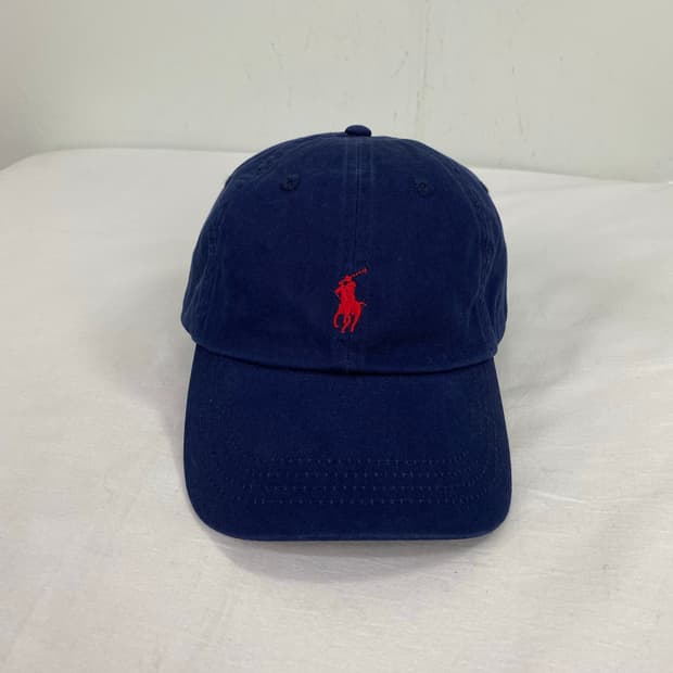폴로 랄프로렌 네이비 레드 포니 볼캡