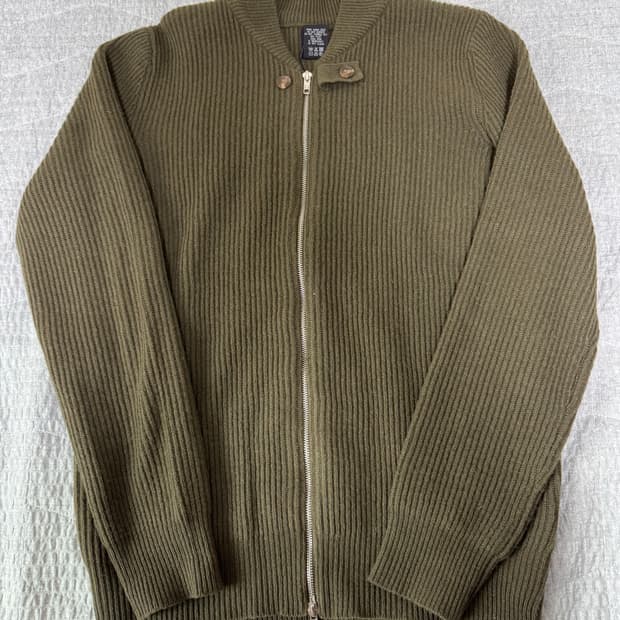 빈티지 STUSSY 스투시 짚업스웨터 올리브