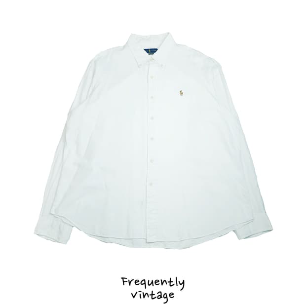 [택포]폴로 신형 샴브레이 화이트 셔츠