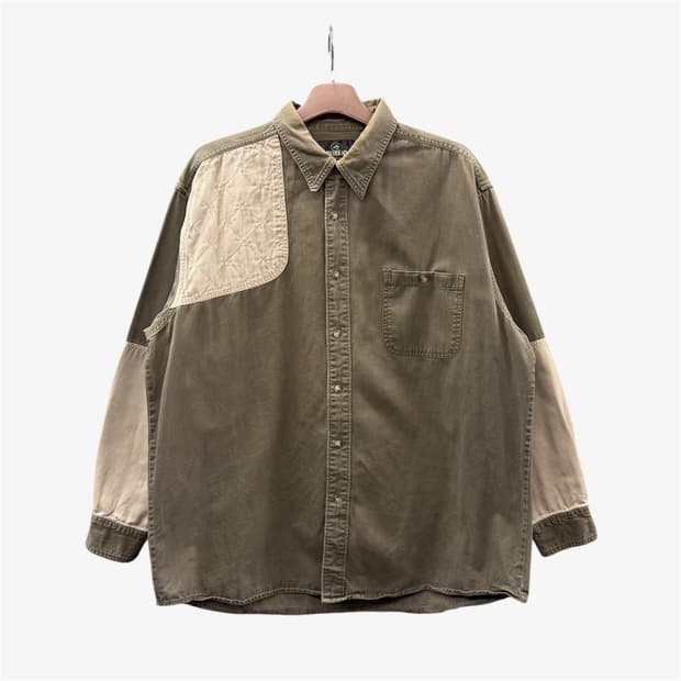 USA VINTAGE 레드헤드 헌팅셔츠 숄더패드 암패치 디테일 올리브