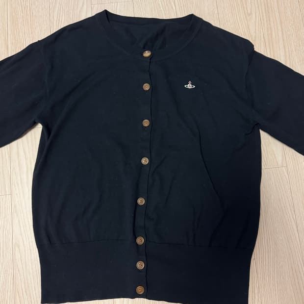 비비안웨스트우드 레드라벨 코튼 가디건 블랙 00