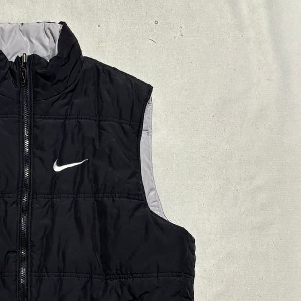 M 나이키 리버시블 블랙 그레이 패딩 베스트