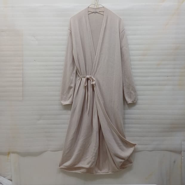 한섬 더캐시미어 순 캐시미어 롱 니트 가디건 여성 베이지 사랑봉봉