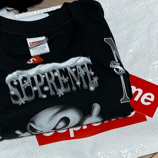 슈프림 플래쉬 티셔츠 블랙 - 26SS L사이즈