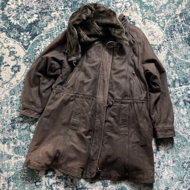 90s Open Road Leather 라이닝 시어링 필드 자켓(L)