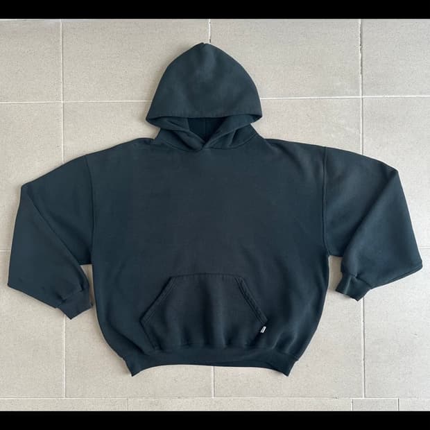 00s 빈티지 러셀 후드 블랙 XL