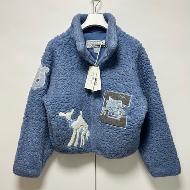 [S]이알엘 ERL 25fw 바시티 시어링 자켓