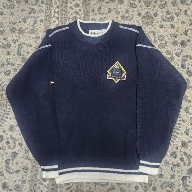 Gioni 네이비 U.S.NAVY 로고 니트 M