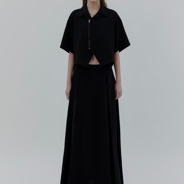 트리밍버드 gored maxi skirt