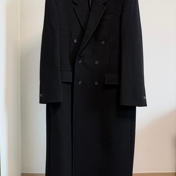 구민성 24fw 더블 코트 블랙 M사이즈