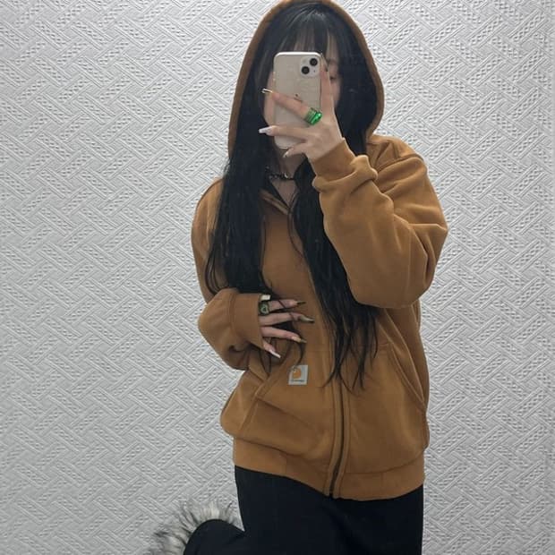 칼하트 빈티지 디어본 써멀 후드집업 S C08142