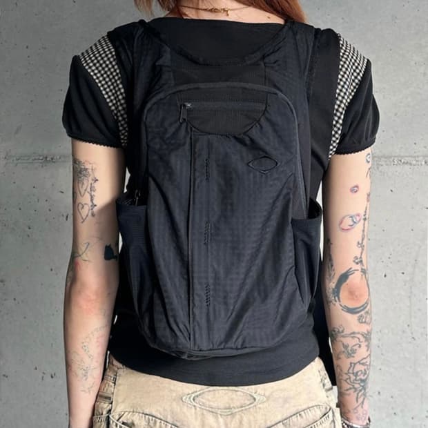 미스치프 깅엄체크 백팩