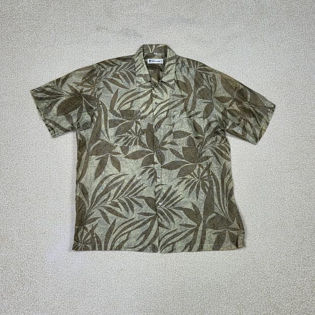 [피에르 가르뎅] 트로피컬 리프 패턴 반팔 셔츠 | S00119
