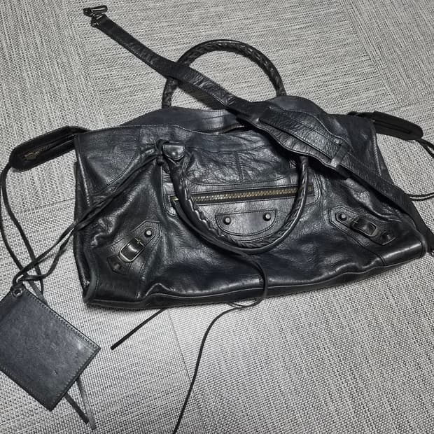 발렌시아가 모터백 파트타임 미디움 블랙 숄더백 토트백 시티백