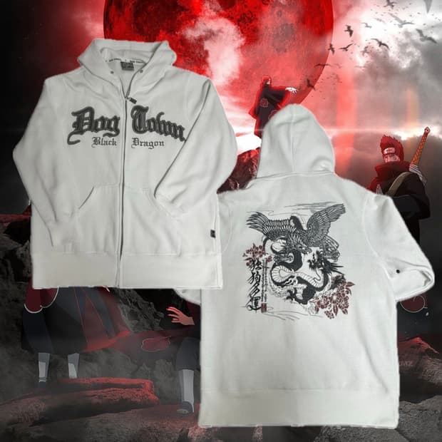 (❗️초레어템❗️) Dog Town 오리엔탈 블랙드래곤 후드집업 