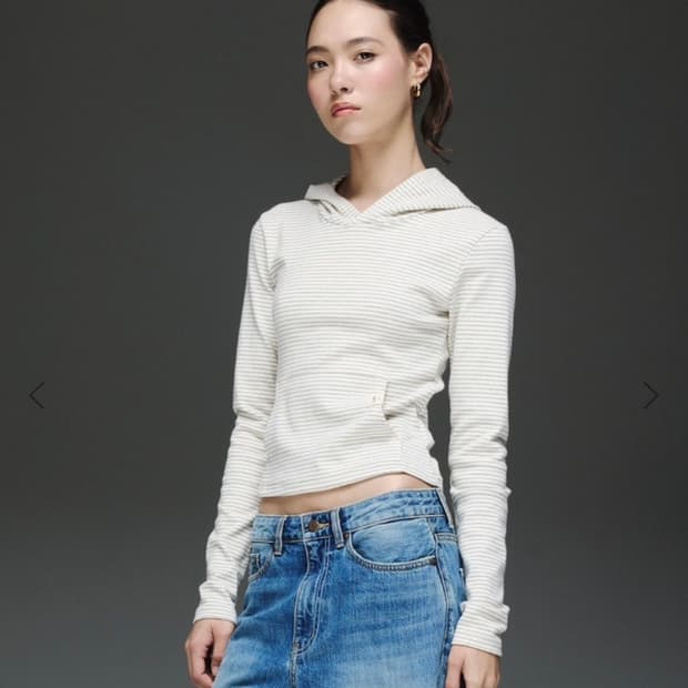 글로니 클래식 스트라이프 후드 L